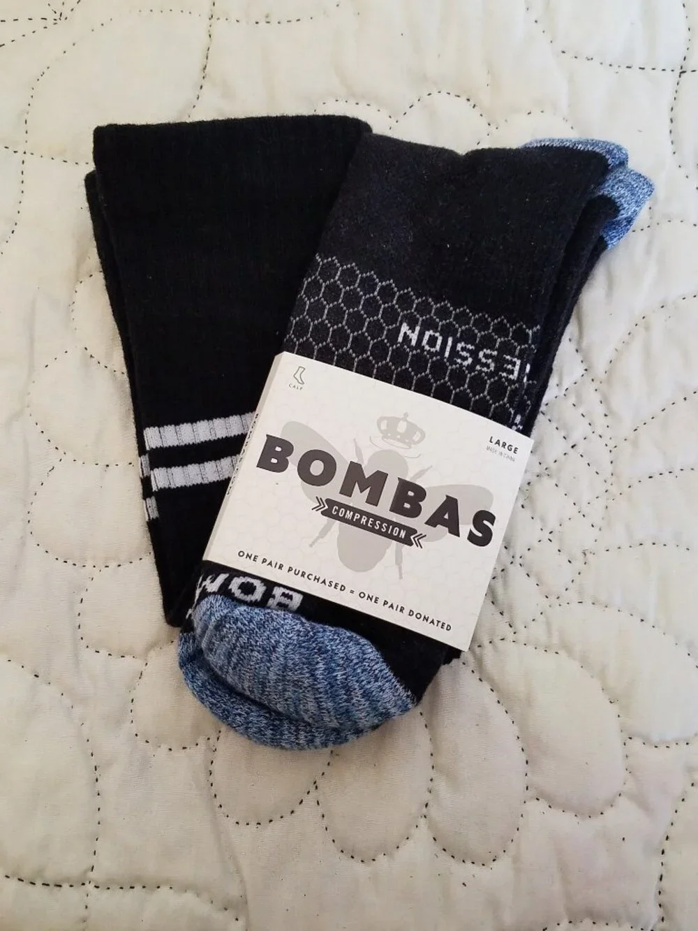 NWT Bombas Compression Socks Size L